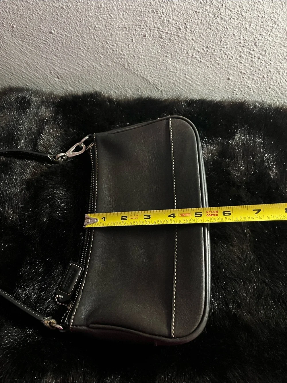 Coach Hamptons Demi Shoulder Bag in Dark Brown Leather